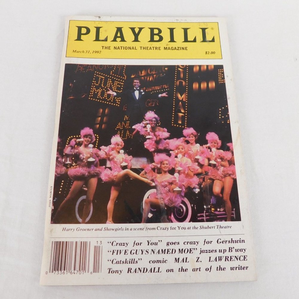 Playbill National Theatre Magazine March 1992 Tony Randall Debbie Gibson